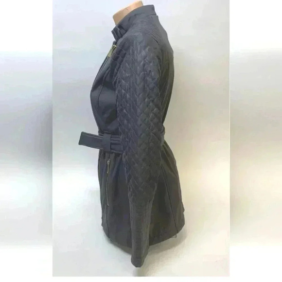 Michael kors XSPersonality Belted buckle quilted jacket SlimmingLightweight Grey - Picture 5 of 13